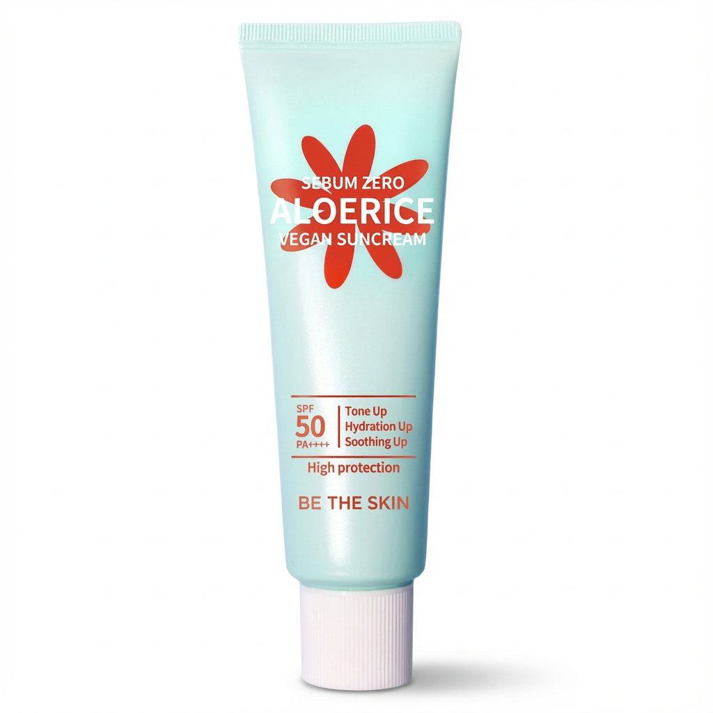 BE THE SKIN_SEBUM ZERO ALOE RICE VEGAN SUN CREAM SPF 50 CREAM 5ML